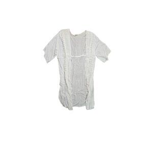 Kori America Women's White Linen Cover Up - Size Large